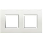 BTICINO - LivingLight - Plaque rectangulaire 2x2 modules 71mm blanc - LNA4802M2BI