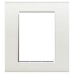 BTICINO - LivingLight - Plaque rectangulaire 3+3 modules blanc - LNA4826BI