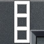 BTICINO - LivingLight - Plaque rectangulaire 3x2 modules 71mm anthracite - LNA4802M3AR