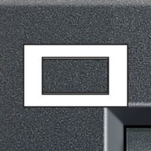 BTICINO - LivingLight - Plaque rectangulaire 4 modules anthracite - LNA4804AR