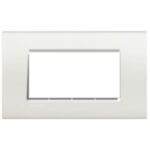 BTICINO - LivingLight - Plaque rectangulaire 4 modules blanc - LNA4804BI