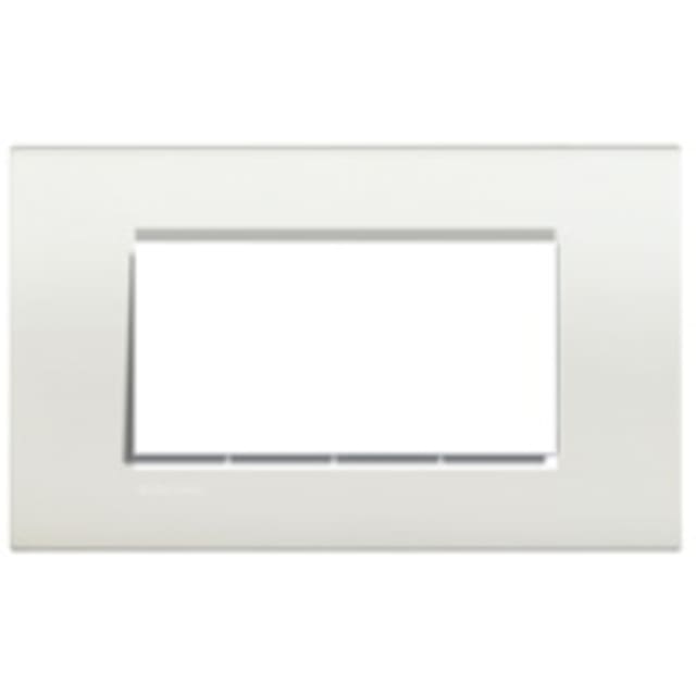 BTICINO - LivingLight - Plaque rectangulaire 4 modules blanc - LNA4804BI BTICINO - LivingLight - Plaque rectangulaire 4 modules blanc - LNA4804BI