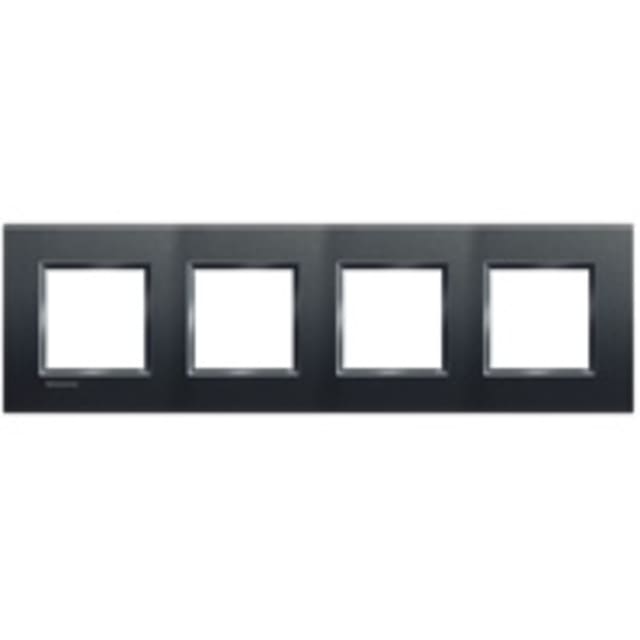 BTICINO - LivingLight - Plaque rectangulaire 4x2 modules 71mm anthracite - LNA4802M4AR BTICINO - LivingLight - Plaque rectangulaire 4x2 modules 71mm anthracite - LNA4802M4AR