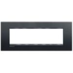 BTICINO - LivingLight - Plaque rectangulaire 7 modules anthracite - LNA4807AR