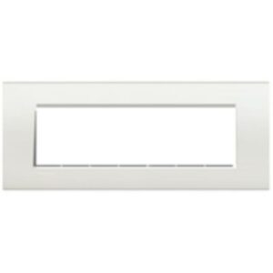 BTICINO - LivingLight - Plaque rectangulaire 7 modules blanc - LNA4807BI