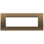 BTICINO - LivingLight - Plaque rectangulaire 7 modules bronze - LNA4807BZ