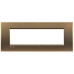BTICINO - LivingLight - Plaque rectangulaire 7 modules bronze - LNA4807BZ