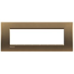 BTICINO - LivingLight - Plaque rectangulaire 7 modules bronze - LNA4807BZ