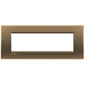 BTICINO - LivingLight - Plaque rectangulaire 7 modules bronze - LNA4807BZ