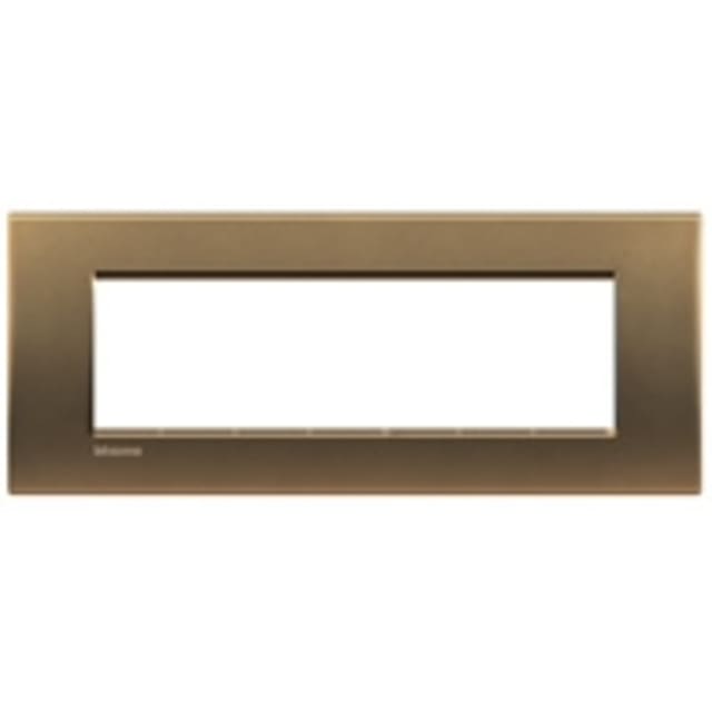 BTICINO - LivingLight - Plaque rectangulaire 7 modules bronze - LNA4807BZ BTICINO - LivingLight - Plaque rectangulaire 7 modules bronze - LNA4807BZ