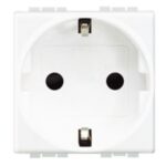 BTICINO - LivingLight - Prise schuko 2P+T 16A 250V 2 modules bornes auto blanc - N4141AN