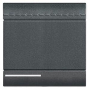 BTICINO - LivingLight - Touche éclairage 1 fonction 2 modules anthracite - L4915M2N