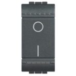 BTICINO - LivingLight - interrupteur 2P 16AX 250V 1 module bornes à vis anthr - L4002N