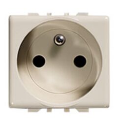 Détails visibles de Prise 2P+T 10/16A à bornes automatiques 2 modules pour Prises avec terre