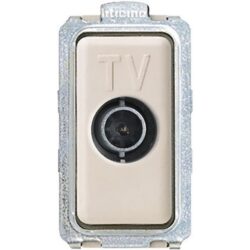 Détails visibles de Prise TV coaxiale simple 1 module ivoire 5202D pour Prises coaxiales / TV