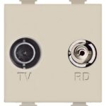 BTICINO - Magic prise TV/R réseau câblé Telenet 2 mod ivoire - A5211M2C