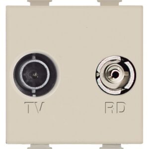 BTICINO - Magic prise TV/R réseau câblé Telenet 2 mod ivoire - A5211M2C
