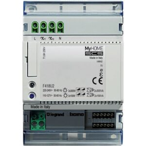BTICINO - MyHome - Variateur universel pour LED - 4 Din - 2 out - F418U2