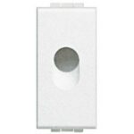 BTICINO - Obturateur Light - arrondie - avec sortie diamètre 9 mm - 1 module - N4953