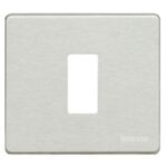BTICINO - Plaque de recouvrement Magic - 1 module - pour réf. 500S/1/ 500S/1V - alu - 500/1/AL