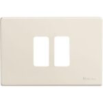 BTICINO - Plaque de recouvrement Magic - 2 modules - pour support réf. 500S/23 - Ivoire - 500/23/R