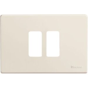 BTICINO - Plaque de recouvrement Magic - 2 modules - pour support réf. 500S/23 - Ivoire - 500/23/R