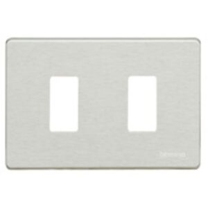 BTICINO - Plaque de recouvrement Magic - 2 modules - pour support réf. 503R - Oxydal - 503/2/X