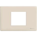 BTICINO - Plaque de recouvrement Magic - 2 modules - pour support réf. 503S/2A - Ivoire - 503/23A/R