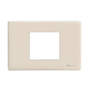 BTICINO - Plaque de recouvrement Magic - 2 modules - pour support réf. 503S/2A - alu - 503/23A/AL