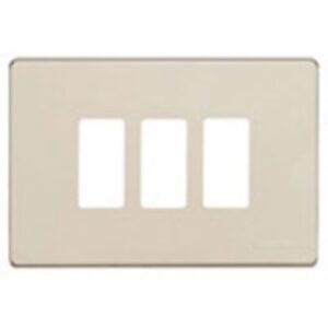 BTICINO - Plaque de recouvrement Magic - 3 modules - pour support réf. 503R - Ivoire - 503/3/R