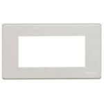 BTICINO - Plaque de recouvrement Magic - 4 modules - pour support réf. 504S/ 504SA - alu - 504/4A/AL