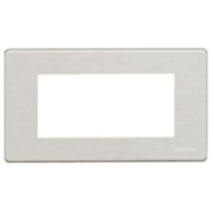 BTICINO - Plaque de recouvrement Magic - 4 modules - pour support réf. 504S/ 504SA - alu - 504/4A/AL