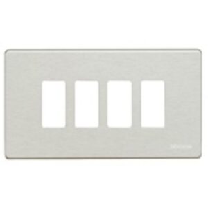 BTICINO - Plaque de recouvrement Magic - 4 modules - pour support réf. 504S - Ivoire - 504/4/R