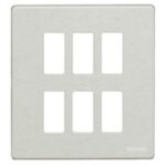 BTICINO - Plaque de recouvrement Magic - 6 modules - pour support réf. 506LS - Ivoire - 506/6/R