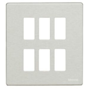 BTICINO - Plaque de recouvrement Magic - 6 modules - pour support réf. 506LS - Ivoire - 506/6/R