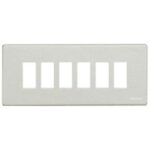 BTICINO - Plaque de recouvrement Magic - 6 modules - pour support réf. 506LS - Oxydal - 506L/6/X