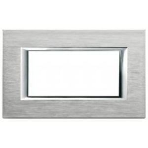 BTICINO - Plaque rectangulaire Axolute - chrome anodisé - 4 modules - 150x95 mm - HA4804CR