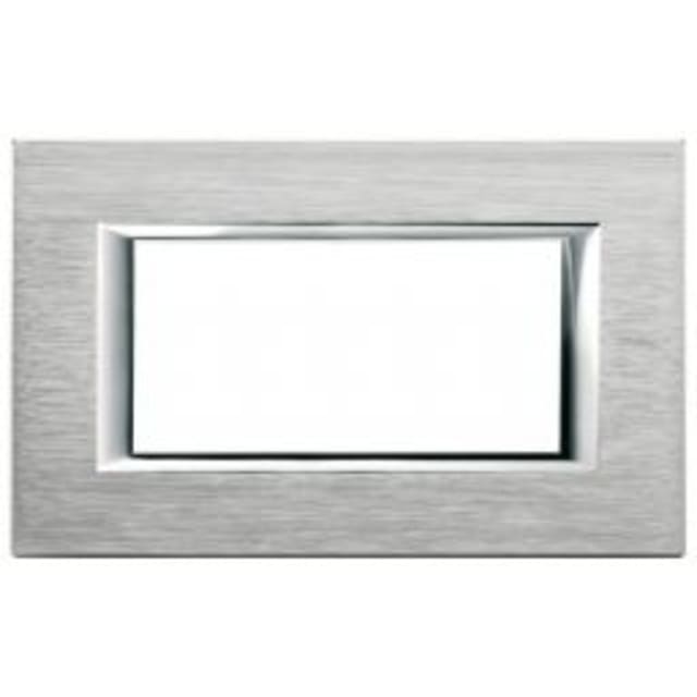 BTICINO - Plaque rectangulaire Axolute - chrome anodisé - 4 modules - 150x95 mm - HA4804CR BTICINO - Plaque rectangulaire Axolute - chrome anodisé - 4 modules - 150x95 mm - HA4804CR