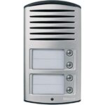 BTICINO - Poste extérieur audio Linea 2000 - 2 fils - alu - avec 4 boutons d'appels - 342941
