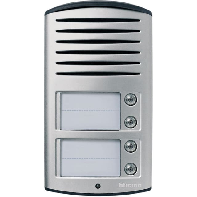 BTICINO - Poste extérieur audio Linea 2000 - 2 fils - alu - avec 4 boutons d'appels - 342941 BTICINO - Poste extérieur audio Linea 2000 - 2 fils - alu - avec 4 boutons d'appels - 342941