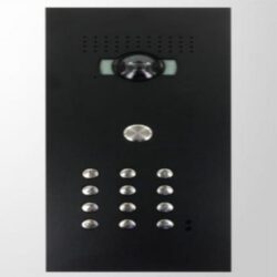 Platine de rue vidéo avec clavier codé, finition noir
