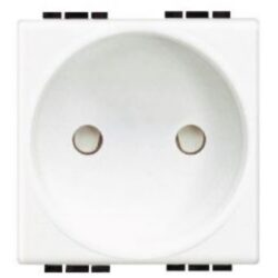 BTICINO - Prise Light - 2P - 10/16A - 250V - contacts protégés - 2 modules - CEBEC - N4143