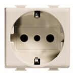 BTICINO - Prise de courant UNEL avec sécurité Magic 2P+T 250V 10/16A - 2 modules - A5440/3