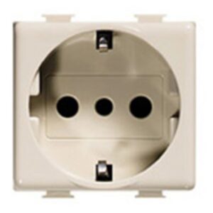 BTICINO - Prise de courant UNEL avec sécurité Magic 2P+T 250V 10/16A - 2 modules - A5440/3