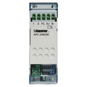 BTICINO - Relais pour gâche - pour installation audio système 2 fils - 2 modules DIN - 346230