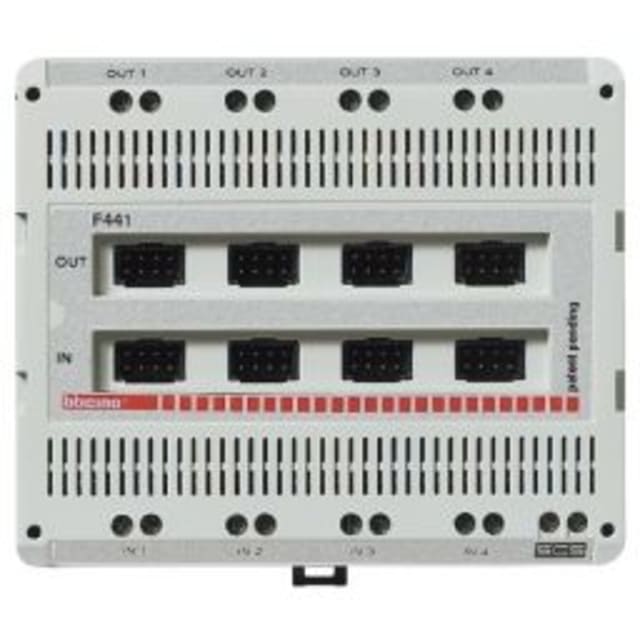 BTICINO - Répartiteur audio/video My Home - pour systèmes 2 fils - 4E/4S - 18/27V - F441 BTICINO - Répartiteur audio/video My Home - pour systèmes 2 fils - 4E/4S - 18/27V - F441
