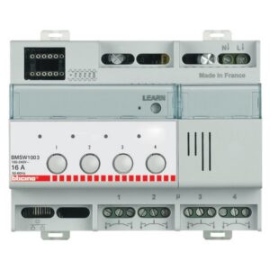 BTICINO - SCS - actuateur BUS 4 x 16A 4 sorties 16A - 6 mod DIN - BMSW1003