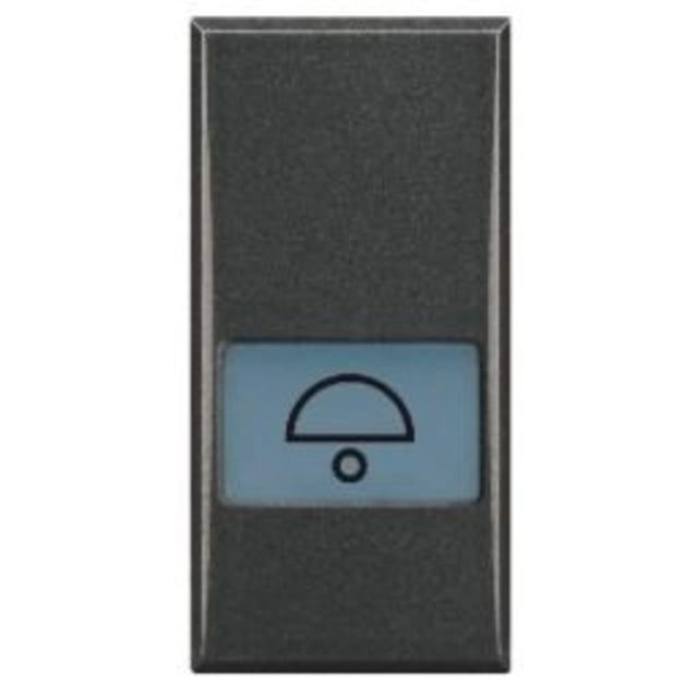 BTICINO - Touche Axolute - symbole sonnerie - gris foncé - 1 module - HS4921LD_ BTICINO - Touche Axolute - symbole sonnerie - gris foncé - 1 module - HS4921LD_