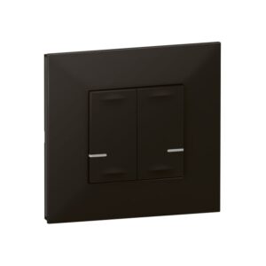 BTICINO - Valena NWN - Commande RF éclairage 2 x ON/OFF Noir - 741872