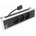 Bachmann - Power Frame 3mod. 3xUTE blanc RAL9010 - VDEPF1